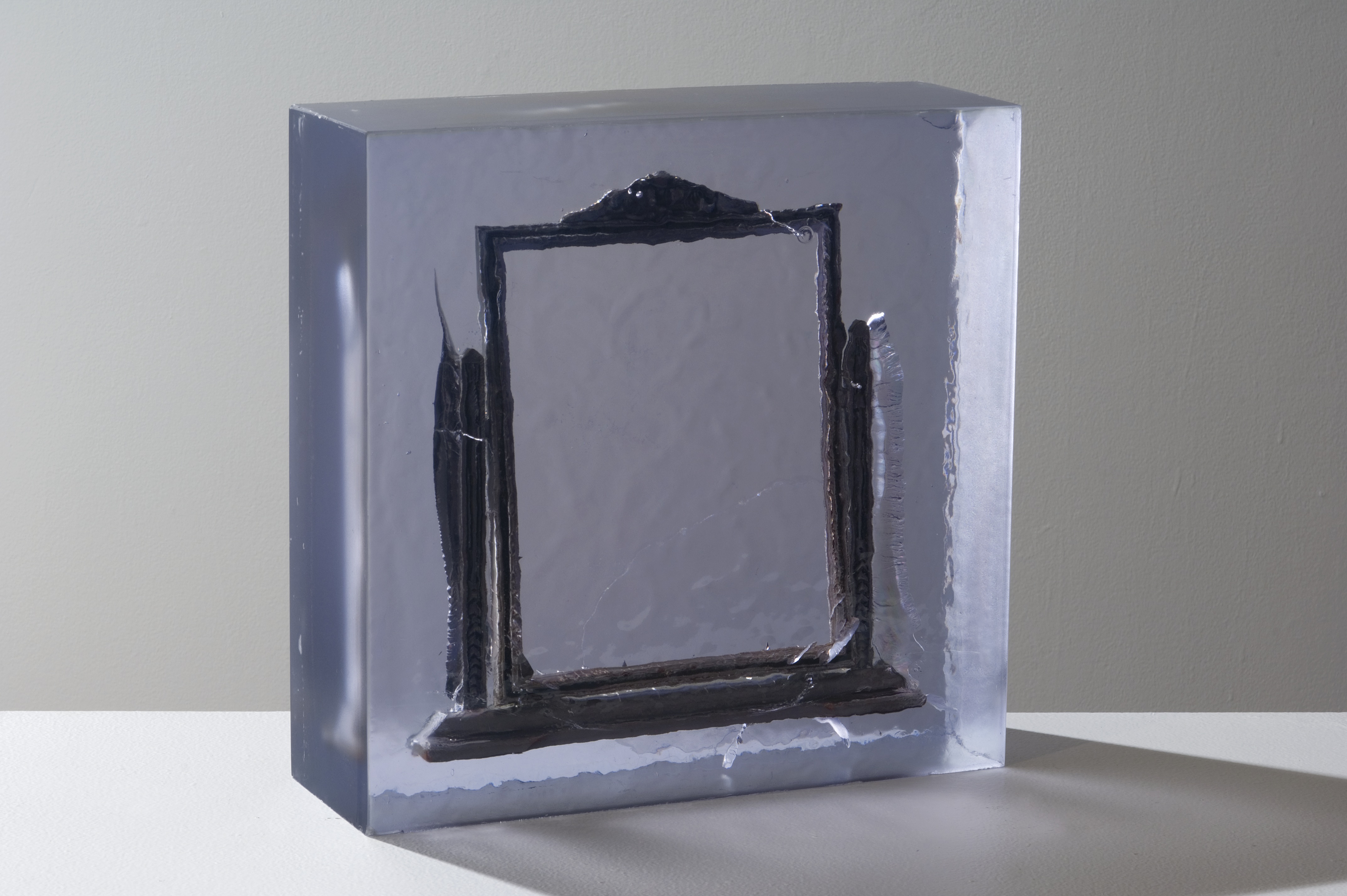 Framed Echo. Wood, tinted resin. 15" x 15" x 4". 2006
