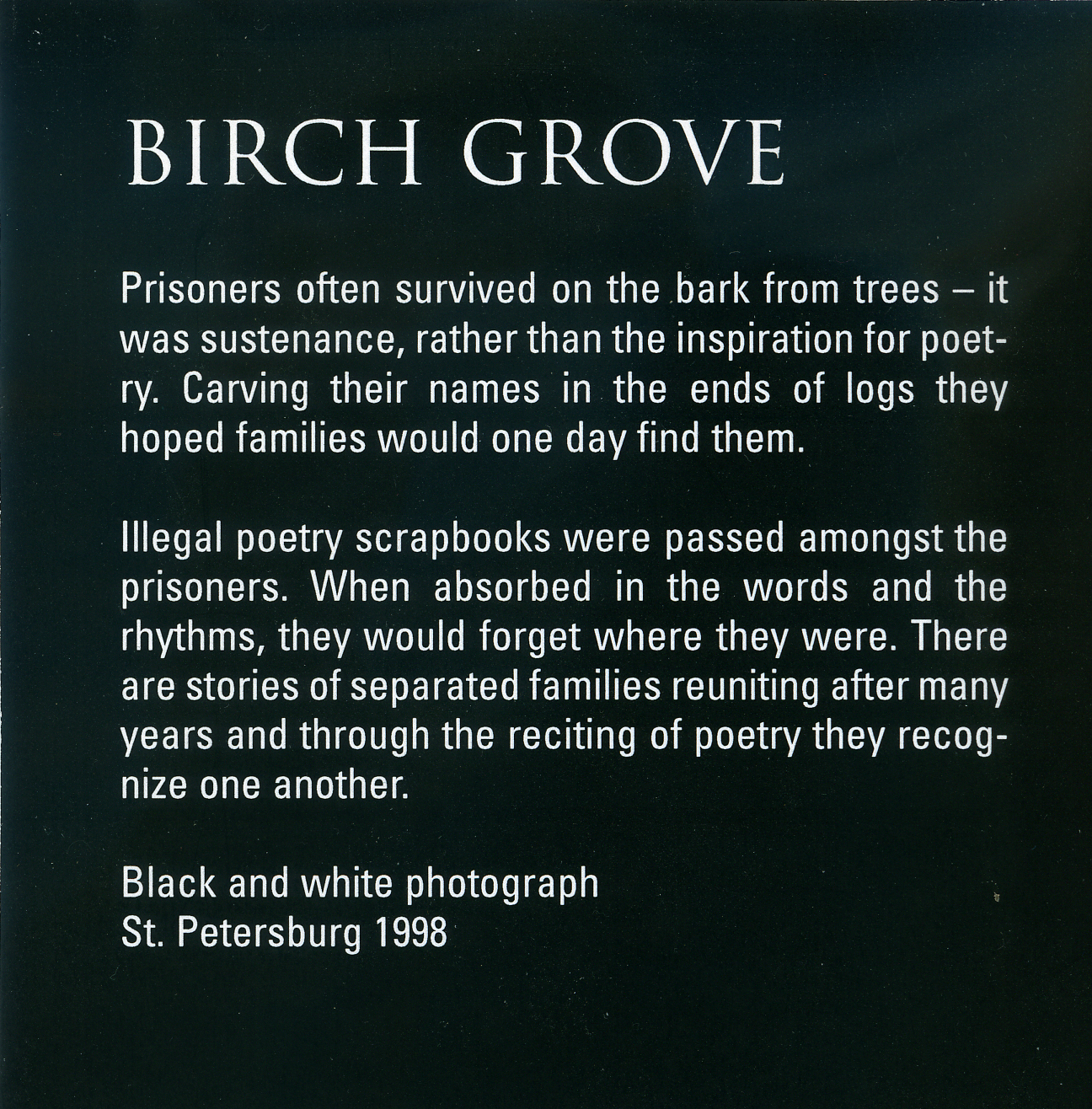 Didactic Text for Birch Grove