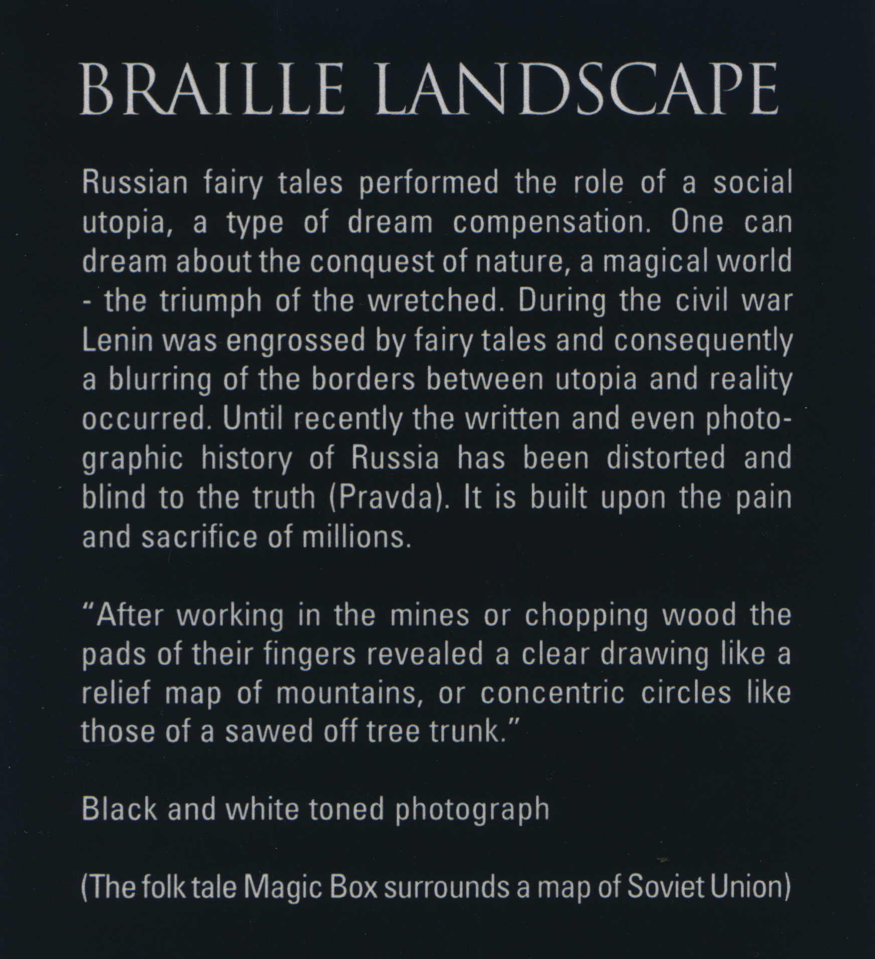 Didactic Text for Braille Landscape