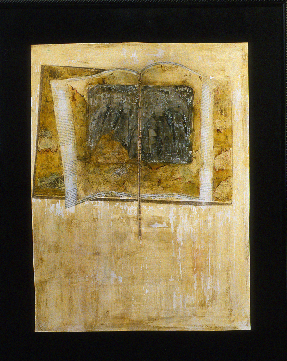 Braille Landscape. Toned gelatin silver print, varnish, beeswax. 25" x 31". 1998